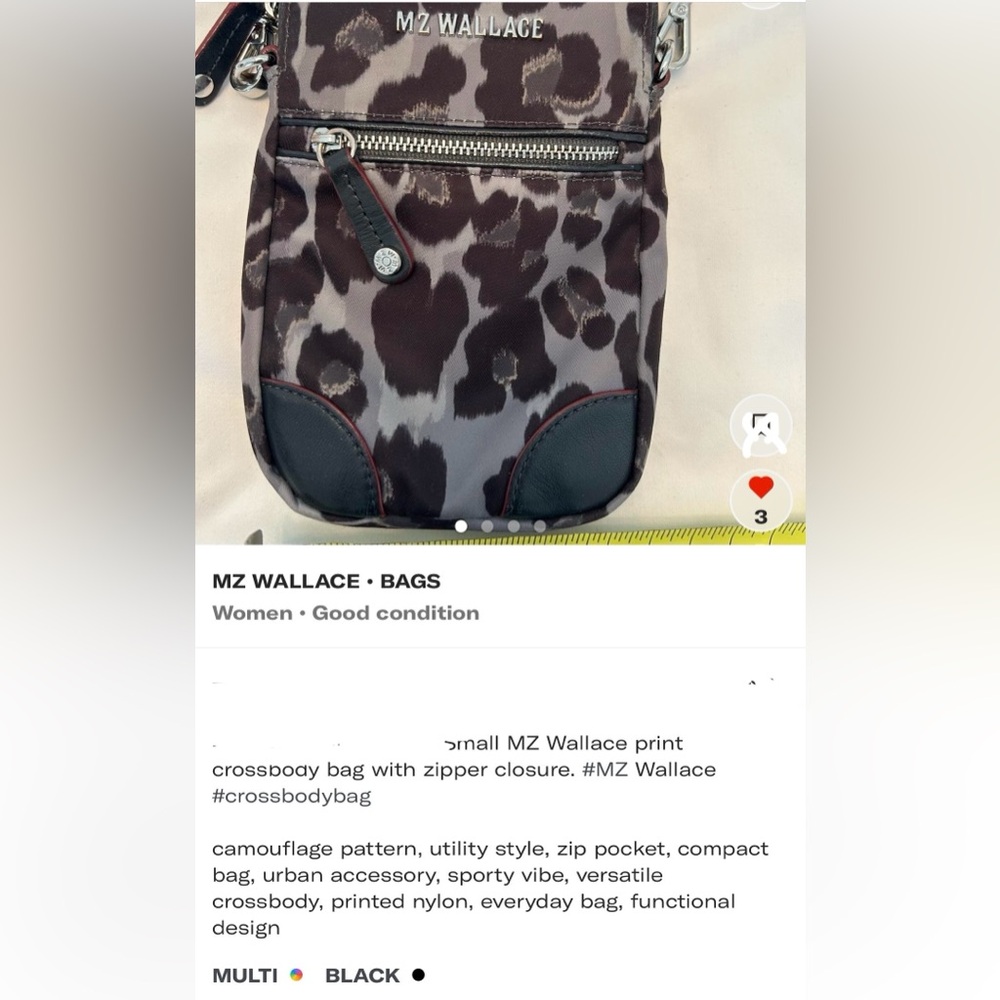 MZ Wallace Leopard Print Small Crossbody Bag - Picture 9 of 9